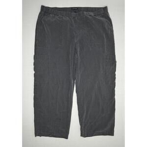 Eileen Fisher XL Gray Tencel Recycled Polyester Cropped Cargo Pants